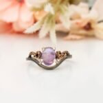 Vintage Amethyst Engagement Ring, Amethyst Wedding Ring, Promise Ring, Purple Gemstone Ring, Natural Amethyst Silver Women Ring - Image 3