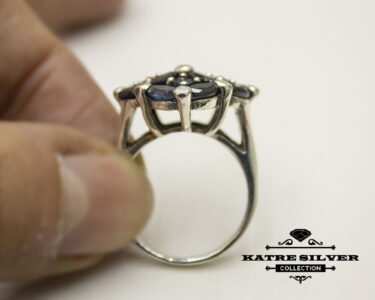 Unique Vintage Genuine Sapphire Ring, Unique Sapphire Ring, Handmade Ring, Statement Ring, Genuine Sapphire, Ladies Ring, Gift Ring - Image 8