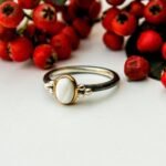 Dainty Pearl Ring, Silver Pearl Ring, Minimalist Ring, Pearl Bead Ring, Stackable Rings Gold, Handmade Pearl Ring, Pearl Rings For Women - Image 4