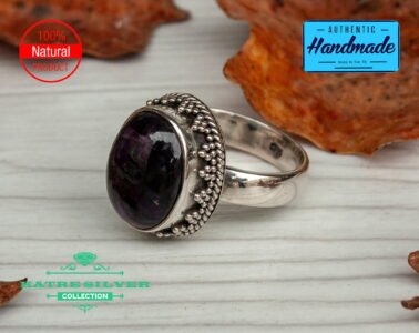 Unique Women Purple Amethyst Ring, Amethyst Silver Ring, Purple Amethyst Ring, Silver Amethyst Ring, Handmade Ring, Turkish Ring - Image 4