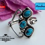 Triple Stone Ring, Three Stone Ring, Navajo Ring, Three Stone, Native American Ring, Turquoise Ring, Statement Ring, Blue Turquoise, Boho