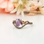 Vintage Amethyst Engagement Ring, Amethyst Wedding Ring, Promise Ring, Purple Gemstone Ring, Natural Amethyst Silver Women Ring - Image 4