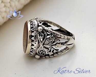 Mens Handmade Ring Turkish Handmade Silver Ottoman Mens Ring Yavuz Sultan Selim Seal Men Ring 925k Sterling Silver Gift for Him - Image 7