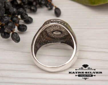 Mens Handmade Ring Turkish Handmade Silver Ottoman Mens Ring Boho Ring Boho Bohemian Men Ring Gift for Him 925k Sterling Silver Vintage Ring - Image 7