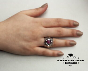 Real Pink Ruby Statement Ring, Ruby Solitaire Ring, Natural Ruby Ring, Vintage Ruby Ring, Ruby Engagement Ring, Red Ruby Ring, Ruby Jewelry - Image 2