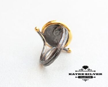 Unique Gold Plated Coin Ring 925 Silver – Ancient Coin Vintage Statement Ring Handmade Custom Jewelry Gift for Her - Image 7