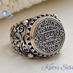 Mens Handmade Ring Turkish Handmade Silver Ottoman Mens Ring Yavuz Sultan Selim Seal Men Ring Gift for Him 925k Sterling Silver