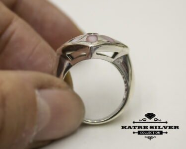 Unique Pink Seashell Ring 925 Silver – Handmade Ocean Shell Ring Minimalist Nautical Summer Jewelry Gift for Her - Image 8