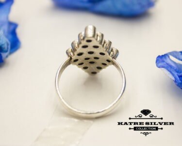 Unique Multi Color Gemstone Ring 925 Silver – Handmade Colorful Stone Boho Statement Ring One of a Kind Gift for Her - Image 9