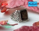 Mens Handmade Ring, Turkish Handmade Silver Men Ring, Ottoman Mens Ring, Black Agate Stone Men Ring, Gift for Him, 925k Sterling Silver Ring - Image 4