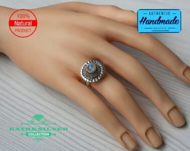 Unique Handmade Moonstone Ring Handmade Ring Women Ring White Stone Ring Designer Ring Moonstone Ring Gemstone Ring Moonstone Jewelry - Image 2