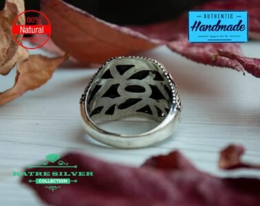 Unique Sapphire Mens Ring Silver 925 – Handmade Celtic Statement Turkish Silver Ring Gift for Him - Image 7