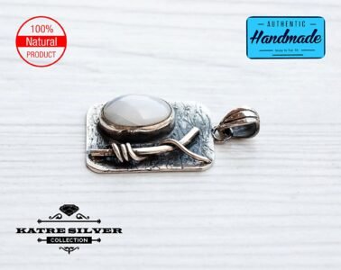 Vintage Oval Handmade Moonstone Pendant, Moonstone Jewelry, Handmade Pendant, Natural Moonstone, 925 Silver Pendant, Moonstone Gemstone - Image 7