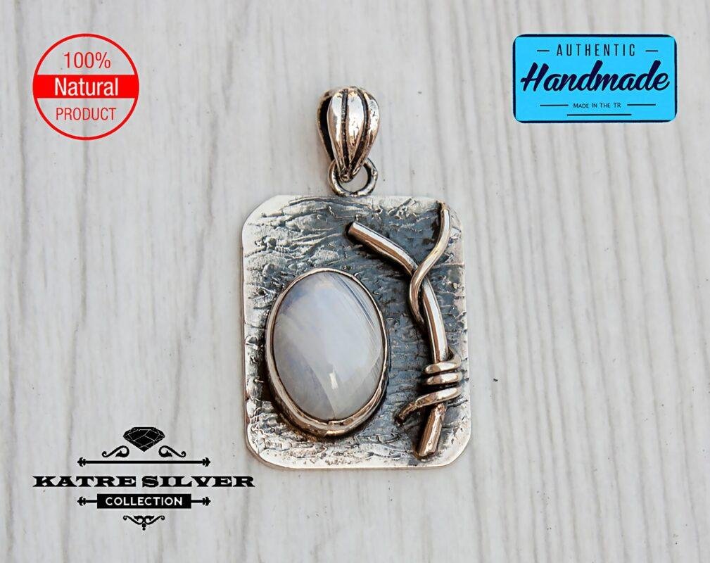 Vintage Oval Handmade Moonstone Pendant, Moonstone Jewelry, Handmade Pendant, Natural Moonstone, 925 Silver Pendant, Moonstone Gemstone