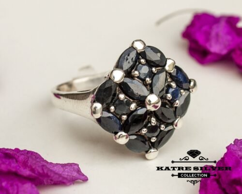 Unique Vintage Genuine Sapphire Ring, Unique Sapphire Ring, Handmade Ring, Statement Ring, Genuine Sapphire, Ladies Ring, Gift Ring