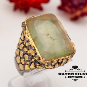 Prehnite Ring, Gemstone Ring, Statement Ring, Sterling Silver Ring, Handmade Ring, Prehnite Jewelry, Prehnite, Gift for Her