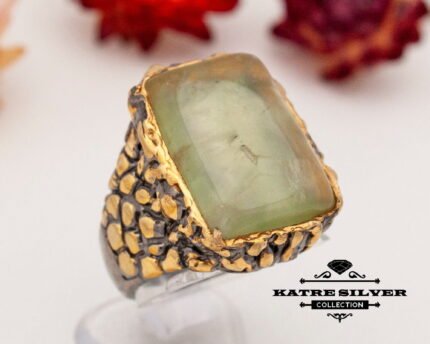 Prehnite Ring, Gemstone Ring, Statement Ring, Sterling Silver Ring, Handmade Ring, Prehnite Jewelry, Prehnite, Gift for Her