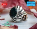 Handmade 925k Sterling Silver Natural Bloodstone Turkish Silver Mens Ring, Bloodstone Jewellery, Handmade Ring, Natural Bloodstone - Image 4