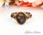 Sterling Silver Oval Labradorite Ring, Labradorite Ring, Natural Labradorite Ring for Women, Sterling Silver Ring, Boho Ring, Statement Ring - Image 3