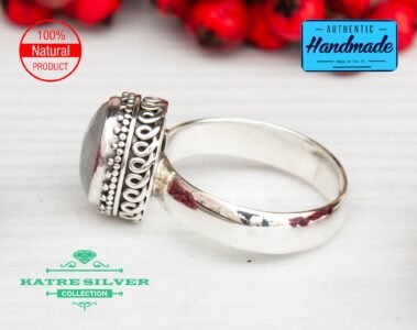 June Birthstone Ring, Moonstone Engagement, Raw Stone Ring, Moonstone Ring, Moonstone Jewelry, Statement Ring, Boho Ring, Handmade Ring - Image 5