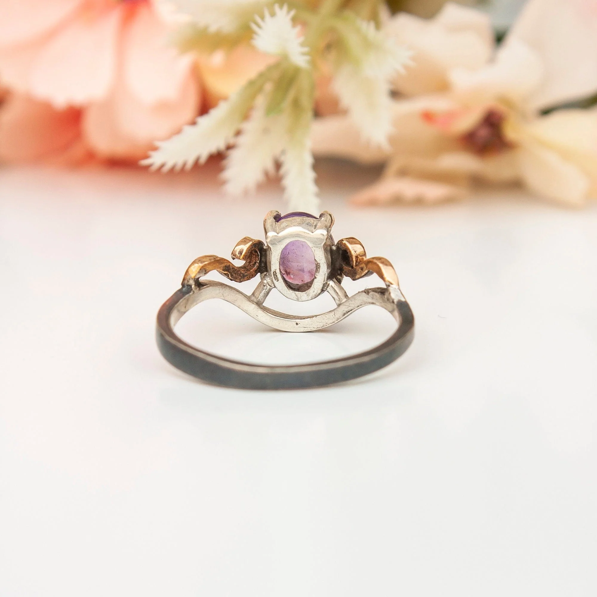 Unique Vintage Amethyst Engagement Ring 925 Silver – Handmade Purple Gemstone Promise Wedding Ring Gift for Her - Image 7