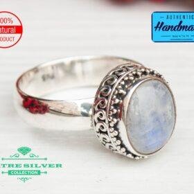 June Birthstone Ring, Moonstone Engagement, Raw Stone Ring, Moonstone Ring, Moonstone Jewelry, Statement Ring, Boho Ring, Handmade Ring