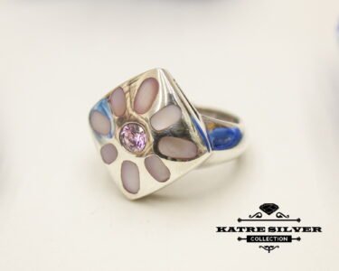 Unique Pink Seashell Ring 925 Silver – Handmade Ocean Shell Ring Minimalist Nautical Summer Jewelry Gift for Her - Image 4