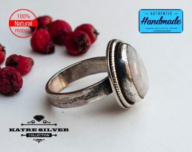Unique Moonstone Ring Silver 925 – Handmade Oval Natural Moonstone Gemstone Ring for Women Gift - Image 6