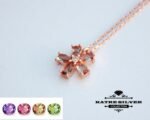 Sultanite Diaspore Flower Necklace 925 Sterling Silver Rose Gold Plated Color Change Sultanite Necklace Turkish Diaspore Flower Pendant - Image 9
