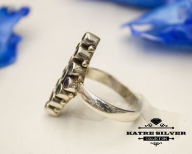 Unique Multi Color Gemstone Ring 925 Silver – Handmade Colorful Stone Boho Statement Ring One of a Kind Gift for Her - Image 6