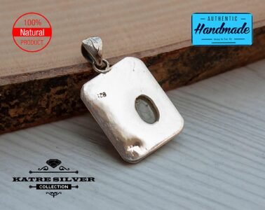Vintage Oval Handmade Moonstone Pendant, Moonstone Jewelry, Handmade Pendant, Natural Moonstone, 925 Silver Pendant, Moonstone Gemstone - Image 9