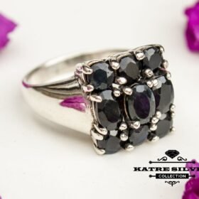 Unique Vintage Genuine Sapphire Ring, Handmade Ring, Statement Ring, Genuine Sapphire, Sapphire Silver Ring, Ladies Ring, Gift Ring