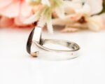 Pear Cut Natural Black Rutilated Quartz Ring, Sterling Silver Ring, Natural Quartz Ring, April Birthstone, Vintage Pear Ring, Gift for Her - Image 7