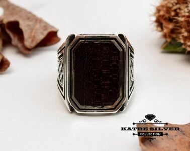 Snake Wood Turkish Mens Ring, Turkish Silver Ring, Ottoman Men Ring, Ottoman Mens Ring, Ottoman Ring, Men 925k Silver Ring, Unique Mens Ring - Image 3