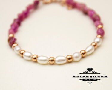 Unique Tourmaline Pearl Bracelet 925 Silver – Handmade Turkish Protective Gemstone Antique Elegant Jewelry Gift for Her - Image 4