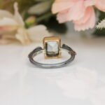 Angel Wings Birthstone Ring, Blue Topaz Ring for Women, Sterling Silver Birthstone Rings, Dainty Stackable Birthstone Rings for Women - Image 7