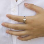 Dainty Pearl Ring, Silver Pearl Ring, Minimalist Ring, Pearl Bead Ring, Stackable Rings Gold, Handmade Pearl Ring, Pearl Rings For Women - Image 2