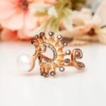 Elegant Pearl Illusion Ring, Pearl Ring, Pearl Cuff Ring, Sea Horse Model Ring, A Precious Ring, A Unique Gift - Image 4