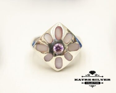 Unique Pink Seashell Ring 925 Silver – Handmade Ocean Shell Ring Minimalist Nautical Summer Jewelry Gift for Her - Image 3