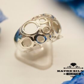Perforated Turkish Silver Ring, Contemporary Ring, Finger Ring, Gift Item Ring, Stylish Ring, Summer Ring, Silver Solid Ring, Solid Ring