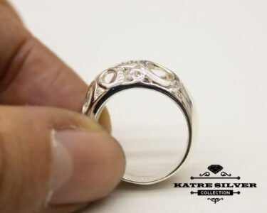 Unique Perforated Turkish Silver Ring 925 – Handmade Contemporary Statement Ring Minimalist Stylish Gift for Her - Image 8