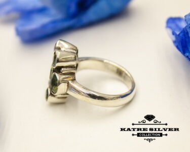 Unique Vintage Peridot Ring 925 Silver – Handmade Natural Green Gemstone Statement Ring August Birthstone Gift for Her - Image 6