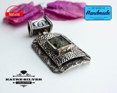 Green Rutile Pendant, Green Rutile Quartz, Rutile Quartz, Gemstone Pendant, Quartz Pendant, Quartz Necklace, Green Quartz, Natural Quartz - Image 3