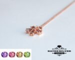 Sultanite Diaspore Flower Necklace 925 Sterling Silver Rose Gold Plated Color Change Sultanite Necklace Turkish Diaspore Flower Pendant - Image 5