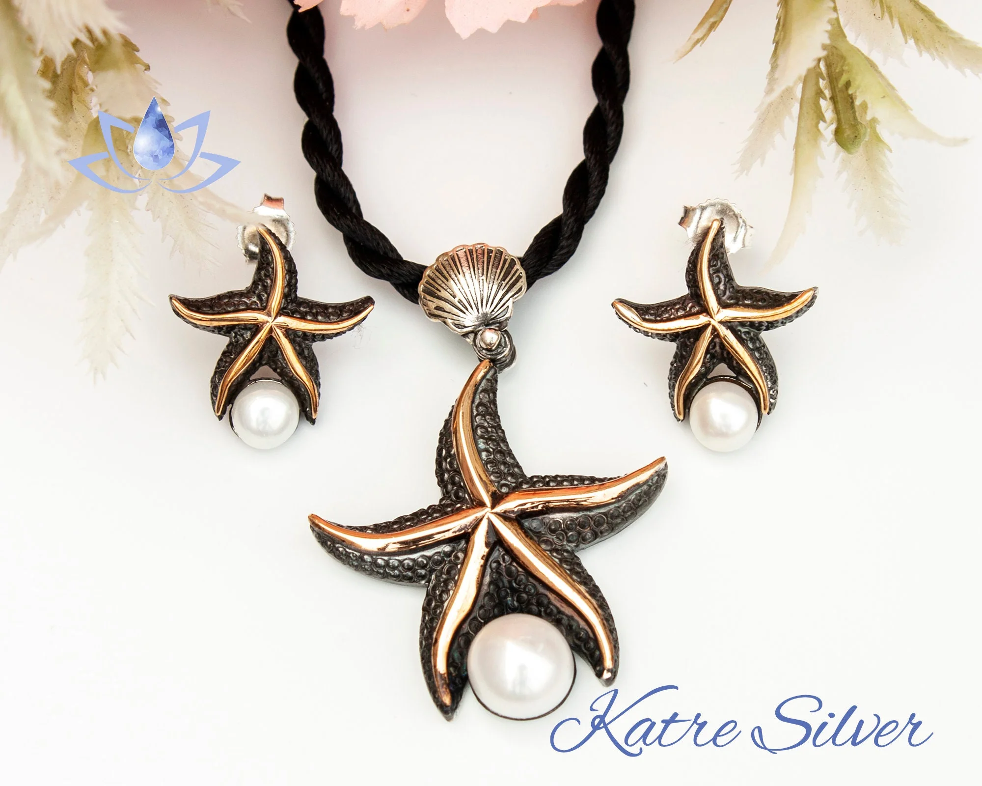 White Pearl Stone Starfish Pendant in Sterling Silver, Starfish Pendant, Pearl Charm Necklace, Ocean Pendant, Pearl Jewelry, Gift for Mom - Image 5