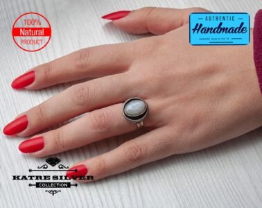 Unique Moonstone Ring Silver 925 – Handmade Oval Natural Moonstone Gemstone Ring for Women Gift - Image 2