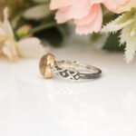 Oval Gold Rutilated Quartz Ring, Hand Made Ring for Women, Minimalist Gemstone Cabochon Ring, Statement Gift, Gemstone Jewelry Birthday Gift - Image 6