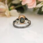 Turquoise Ring for Women, Sterling Silver Ring, Swan Ring, Minimalist Promise Ring, Natural Turquoise Jewelry, Stone Ring, Statement Ring - Image 8