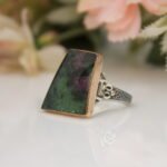 Natural Ruby Zoisite 925 Sterling Silver Ring, Cocktail Ring, Engagement Ring, Promise Ring, Custom Design Turkish Hand Made Ring - Image 5