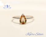Teardrop Solitaire Sultanite Ring, Diaspore Ring, Color Change Ring, Turkish Ring, Women Ring, Statement Ring, 925 Silver Ring, Boho Ring - Image 4